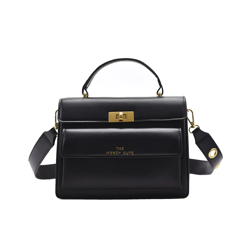 Guangzhou Factory Classic Luxury Underarm Bag Pure Solid Color Handbag PU Leather Shoulder Bag