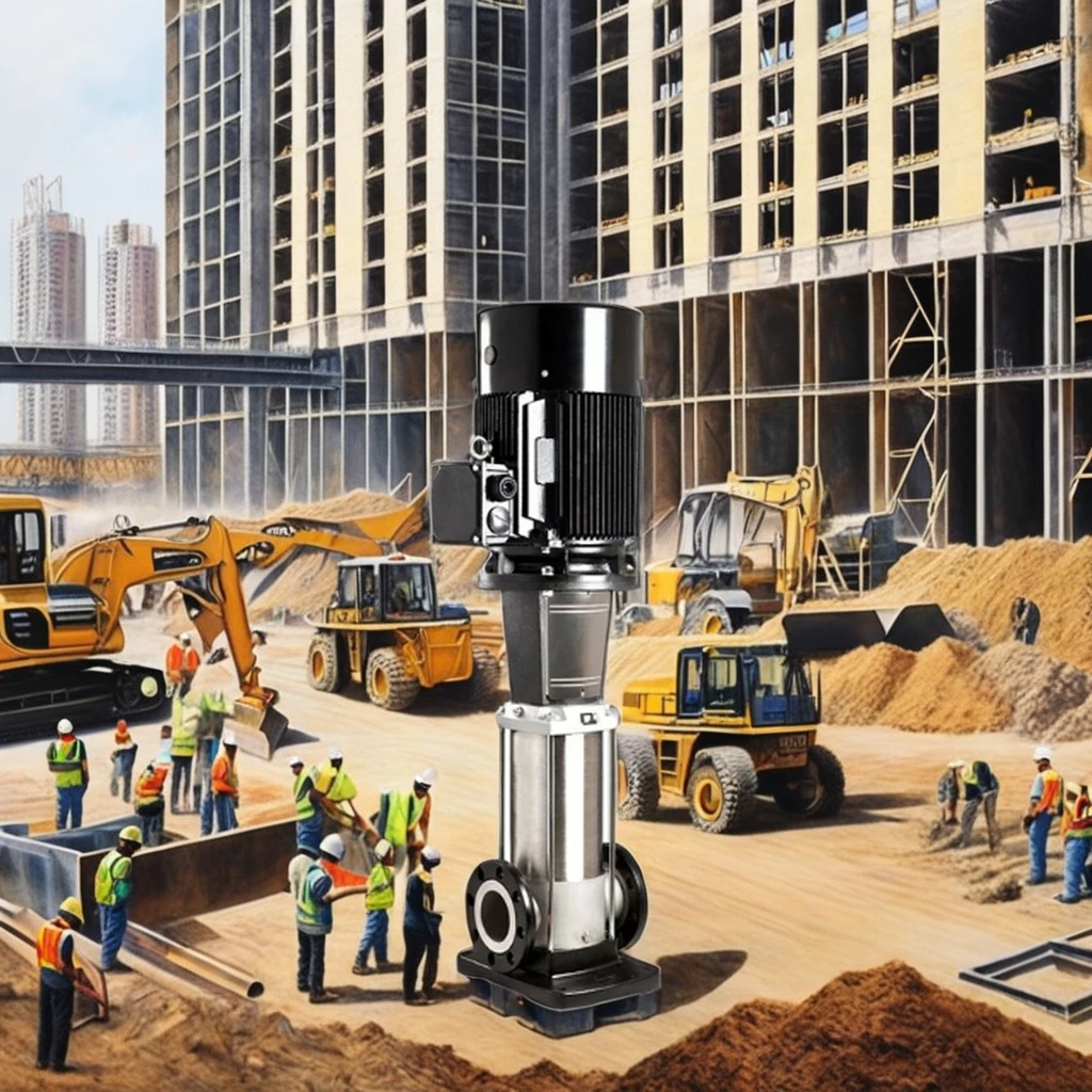 Electric Multistage Centrifugal Vertical Pump 75KW Power Stainless Steel Gear Pump Booster Food Usage OEM Support Marine