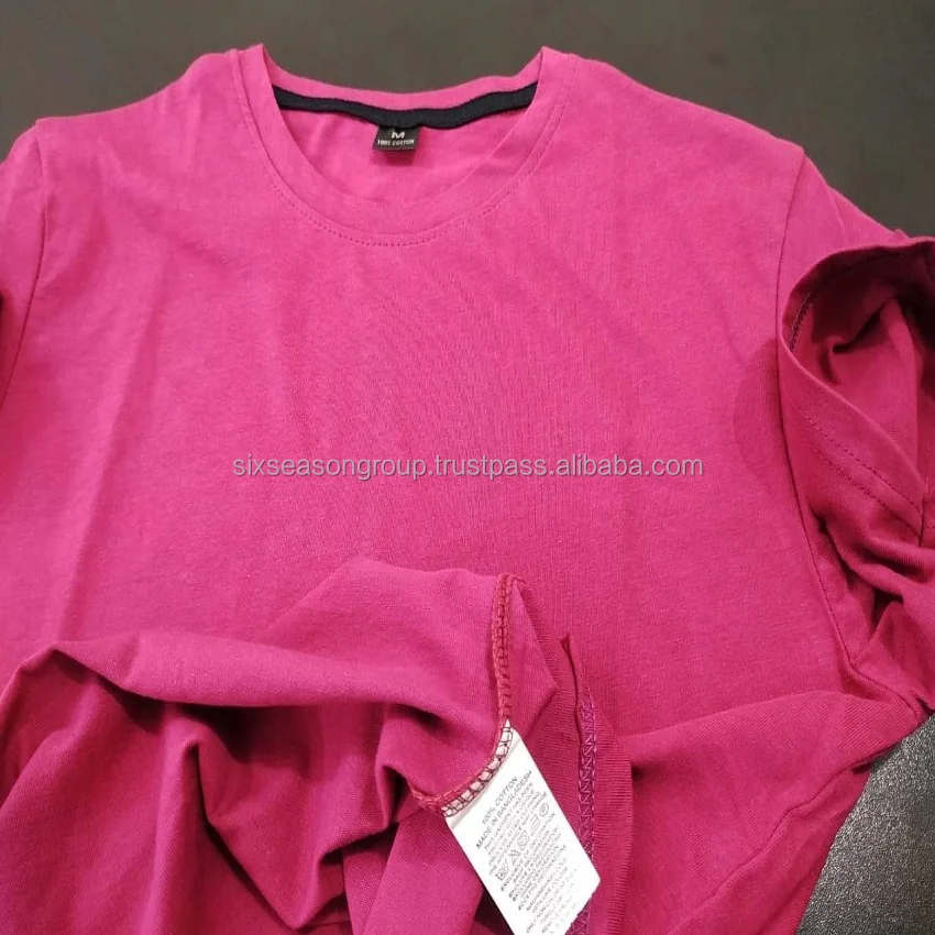 Solid color Blank Surplus branded Apparel Stock lot Bangladesh, Leftover Overruns Apparel Stock solid colors blank t-shirt