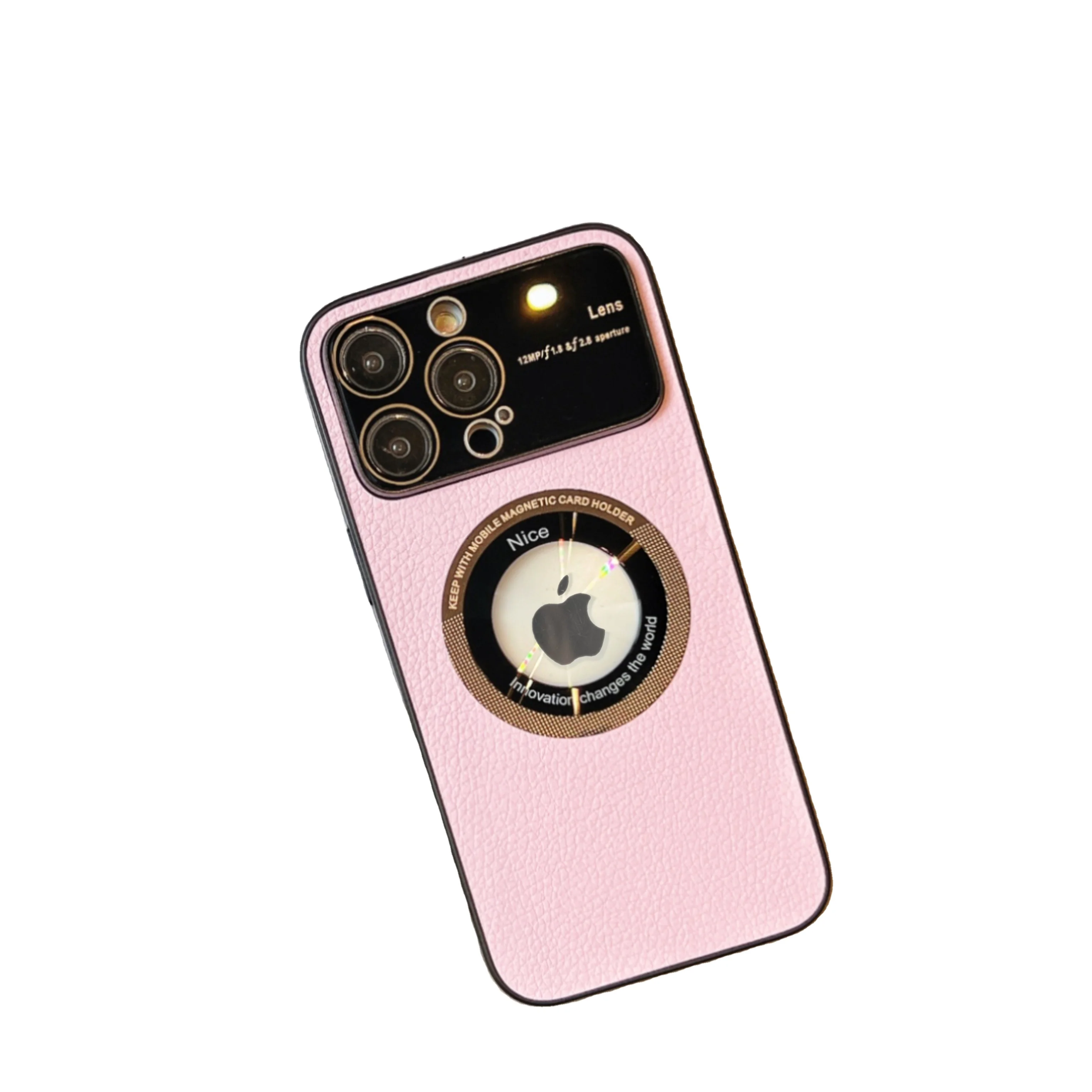 OEM Luxury Litchi patterned Magnetic Case with Camera Protector for iPhone 12 13 14 Pro Max Wireless Charger Phone Case