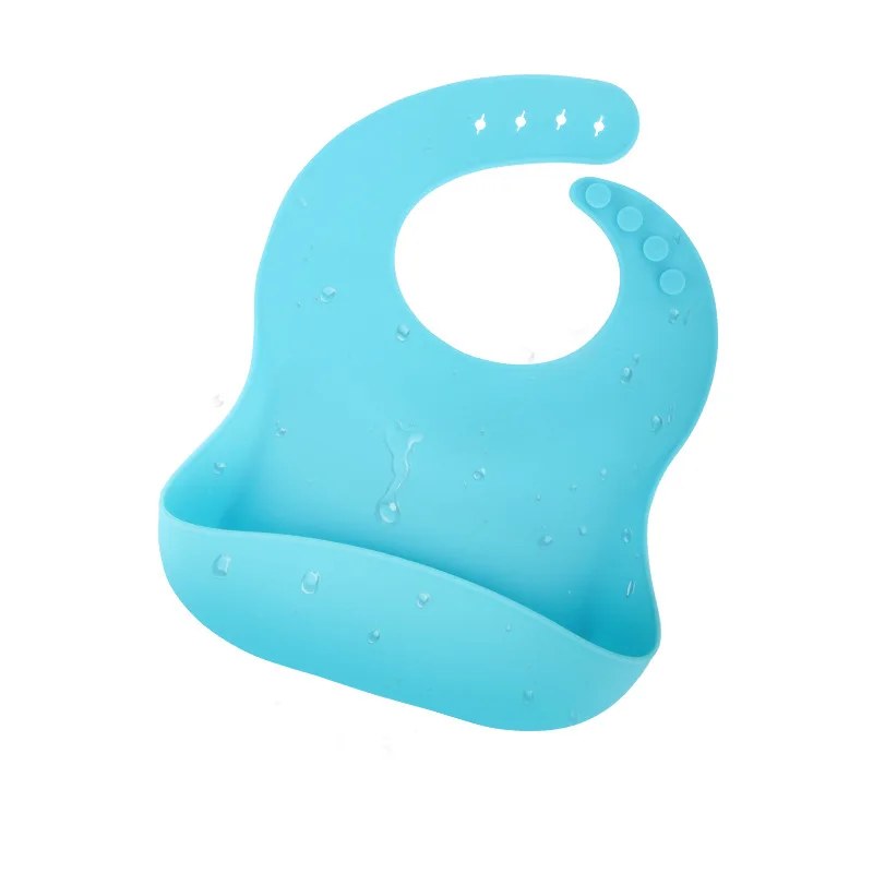 Custom logo Baby Bib Adjustable Animal Picture Waterproof Saliva Dripping Bibs Soft Edible Silicone Ssaliva Towel