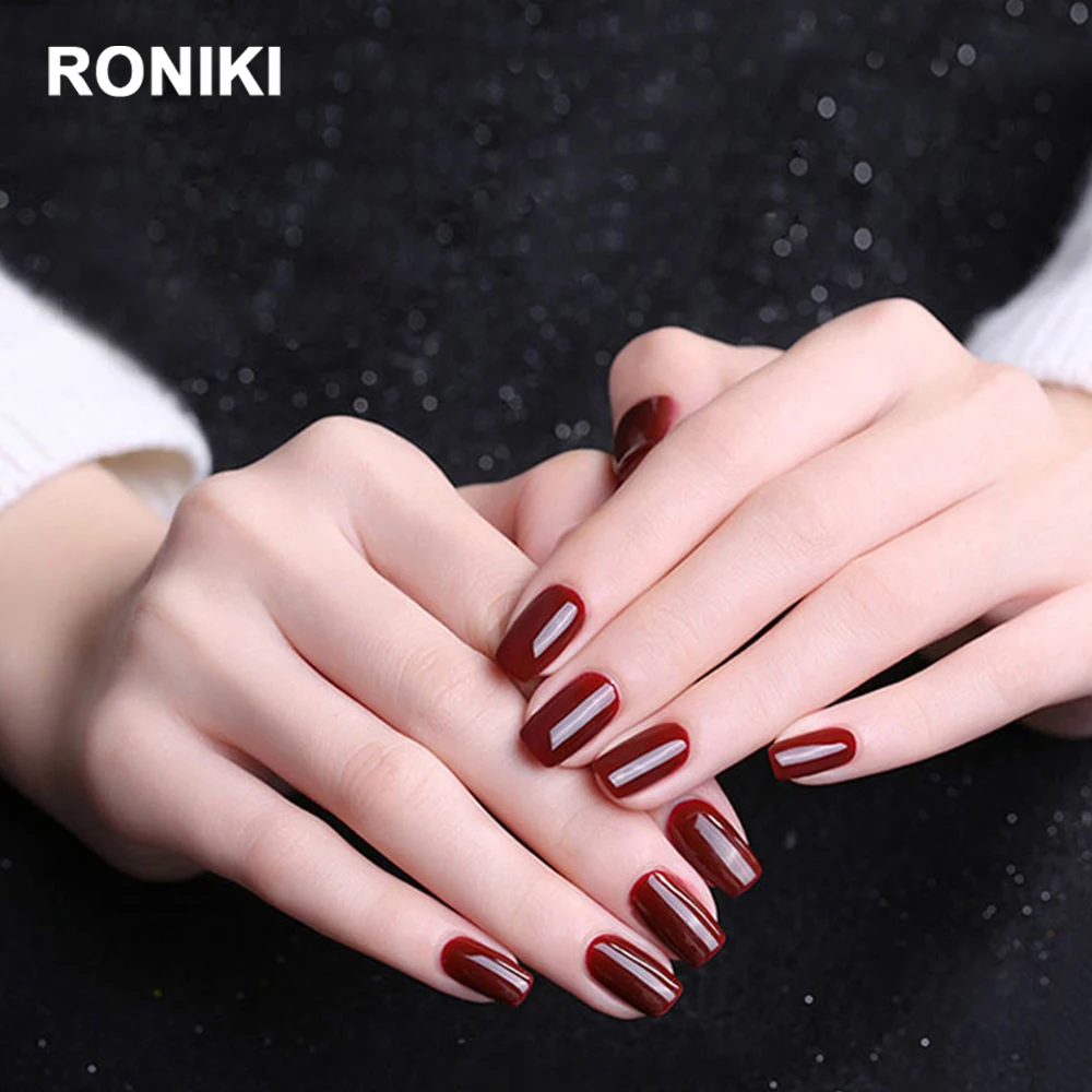 RONIKI nail art salon enamel uv gel custom private label fast dry 3 in 1 soak off custom 15ml one step gel polish