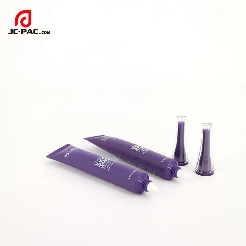 Purple Colored Cosmetic Plastic PE Tube for Foundation Packaging
