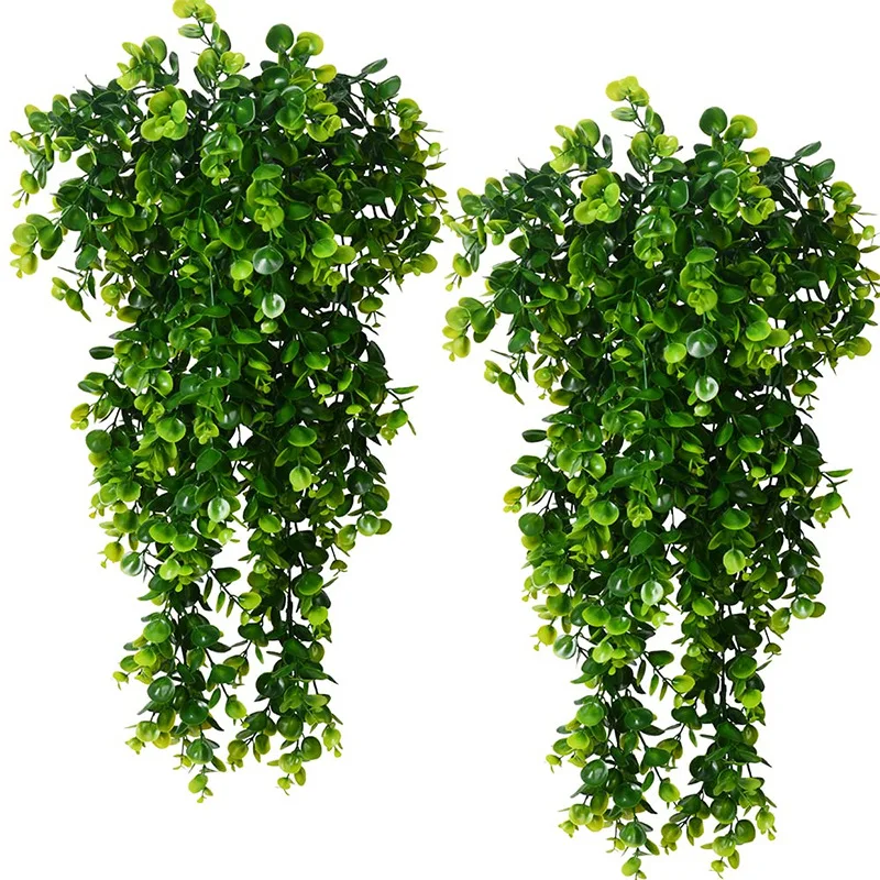 Wall Room Home Indoor Outdoor Shelf Decor Artificial Eucalyptus Faux Hanging Plants