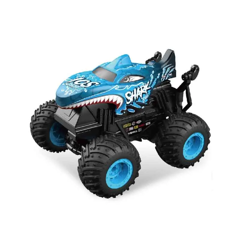2024 New Item 1 To 20 Metal Racing Car With Light 360 Degree Rotating 2.4G Dinosaur Shark Stunt Dancing Remote Control Car