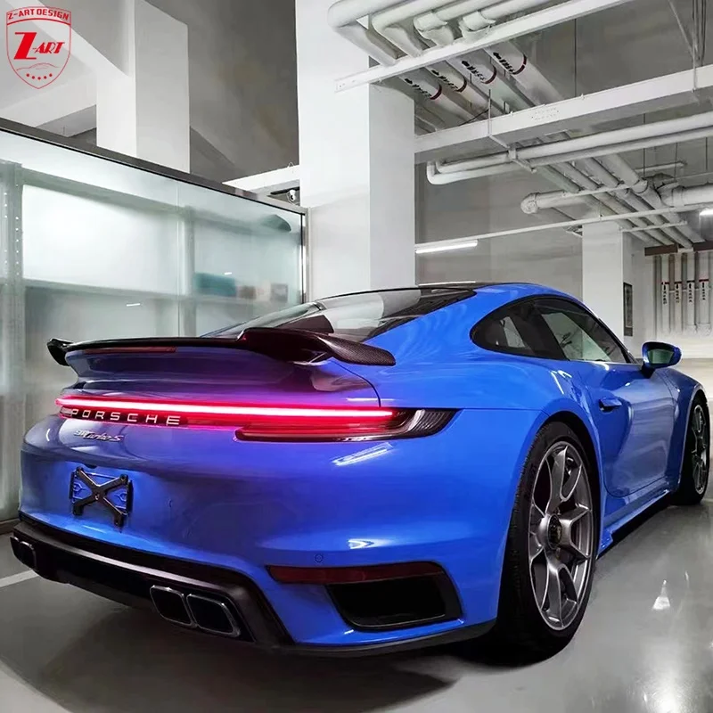 Z-ART 2019-2022 992 углеродного волокна задний спойлер для Porsche 911 Turbo S