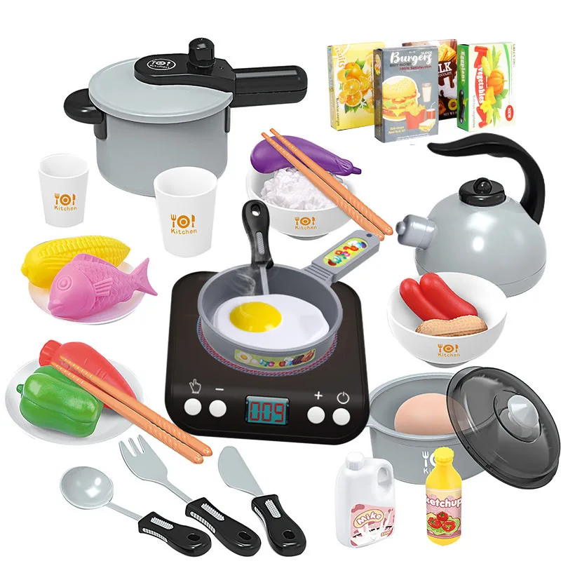 mini kids Interactive toys educational girls pretend play sink cooking  kitchen set toys