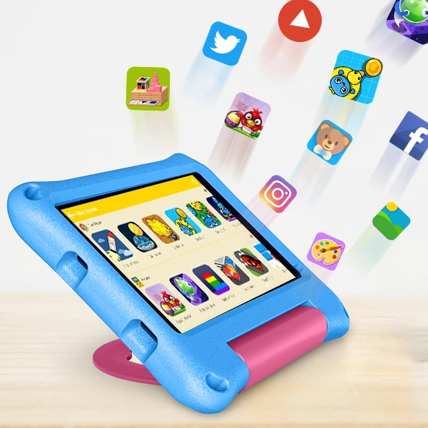 Pritom M7K new model kids tablet 7inch android quad core game tablet with dual camera