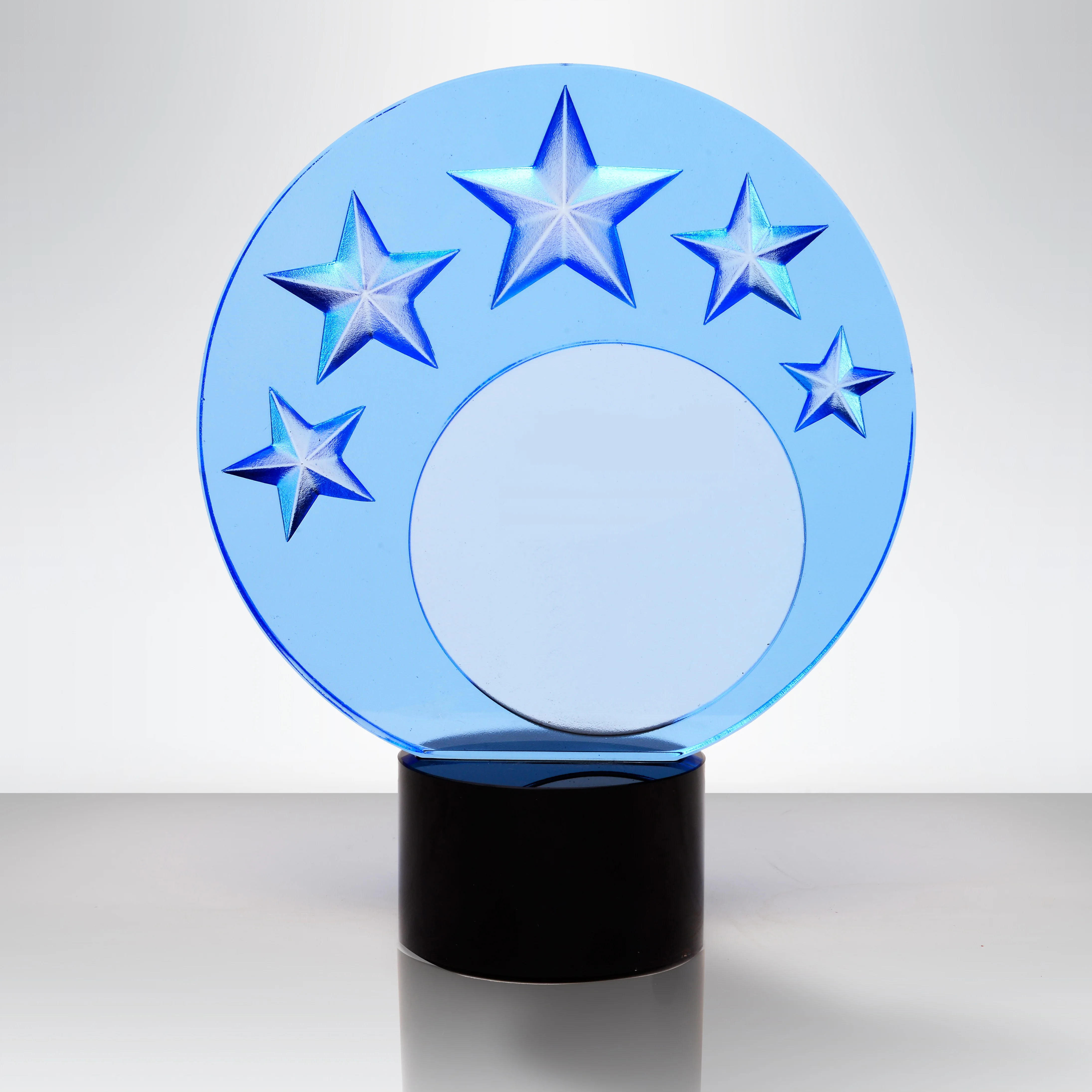 Quality Assurance Circular Plaque K9 Crystal Trophy Personalized Achievement Blank Crystal Trophy For Souvenir