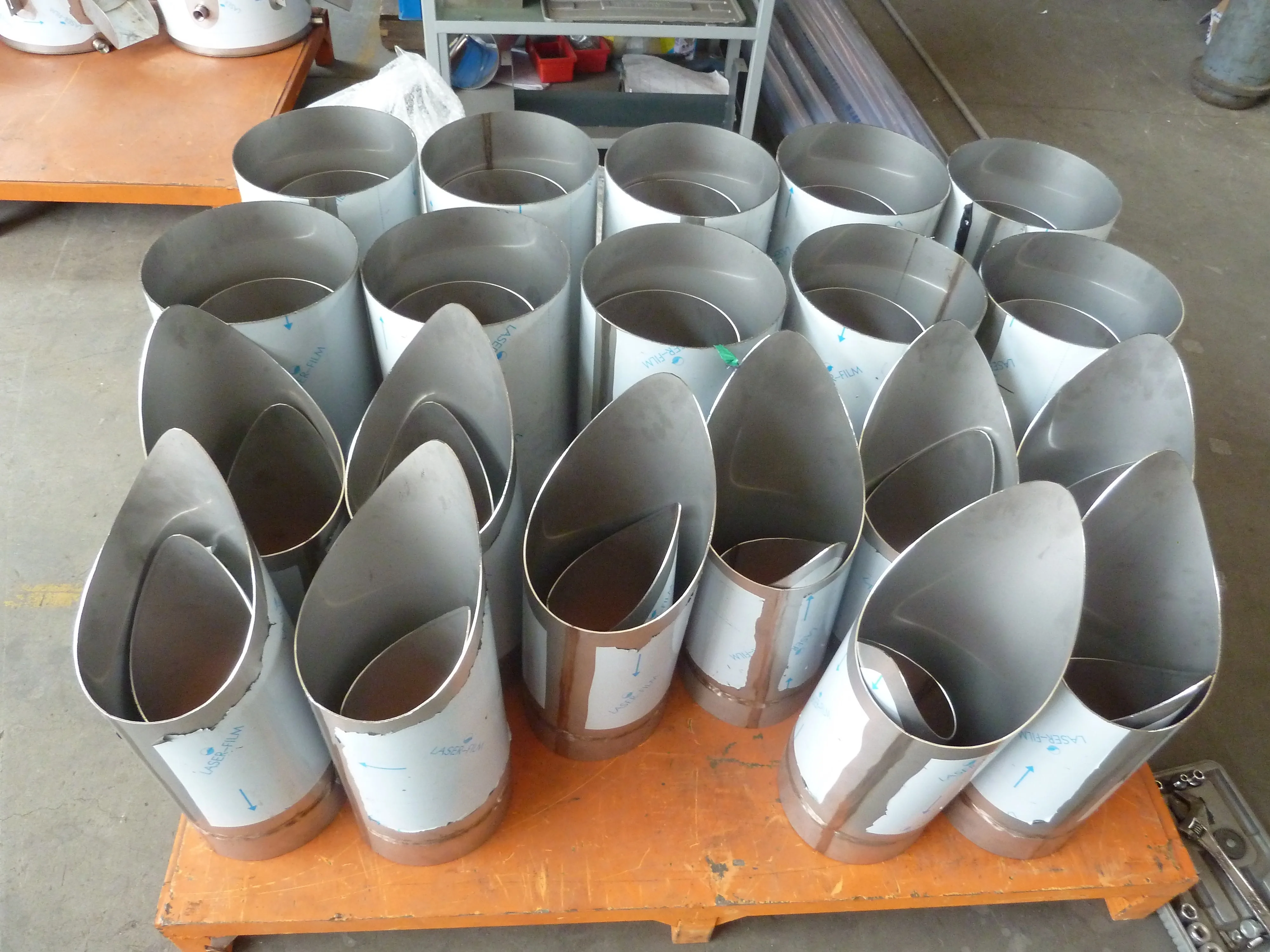 Hollow large Metal Cone custom sheet metal manufacturer cones rolling service stainless steel fabrication
