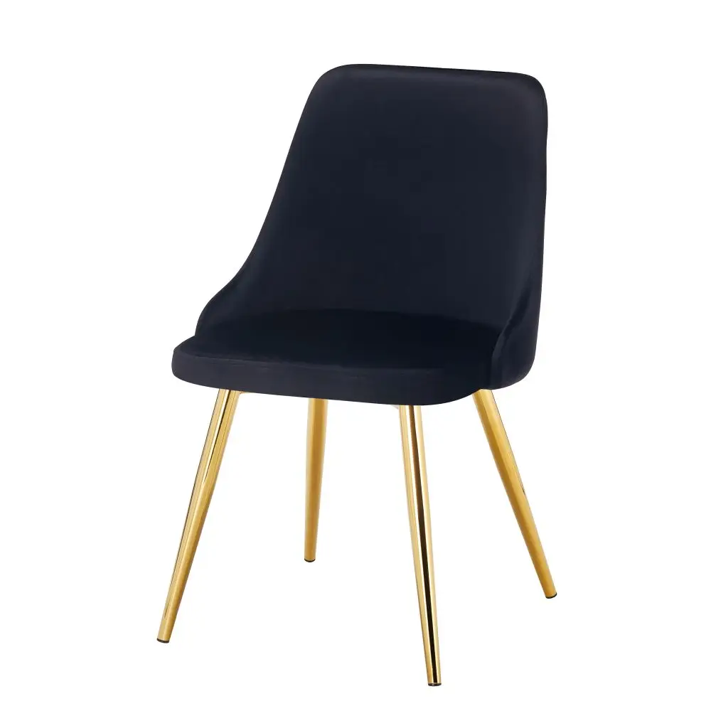 Factory Direct Sale Modern Nordic Classic Kitchen Chair High Quality Green Black Upholstery Velvet Dining Room Chair