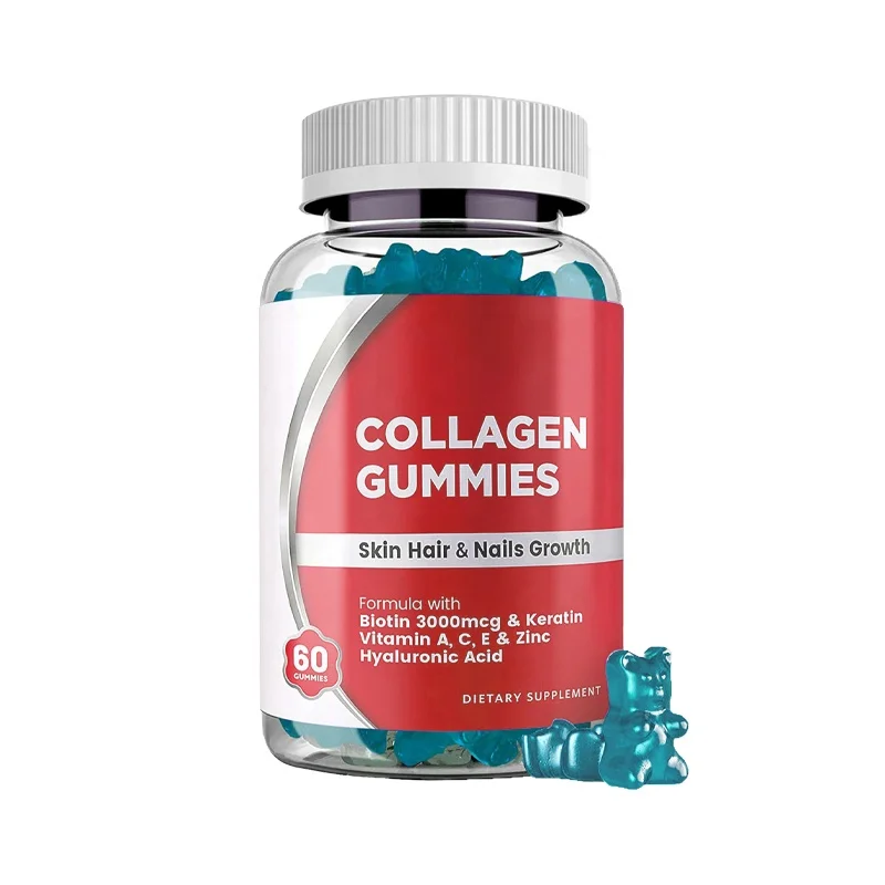 OEM ODM Collagen Gummies Beauty Skin Care Helps Hair And Nail Growth Zinc Multvitamin Gummy Candy