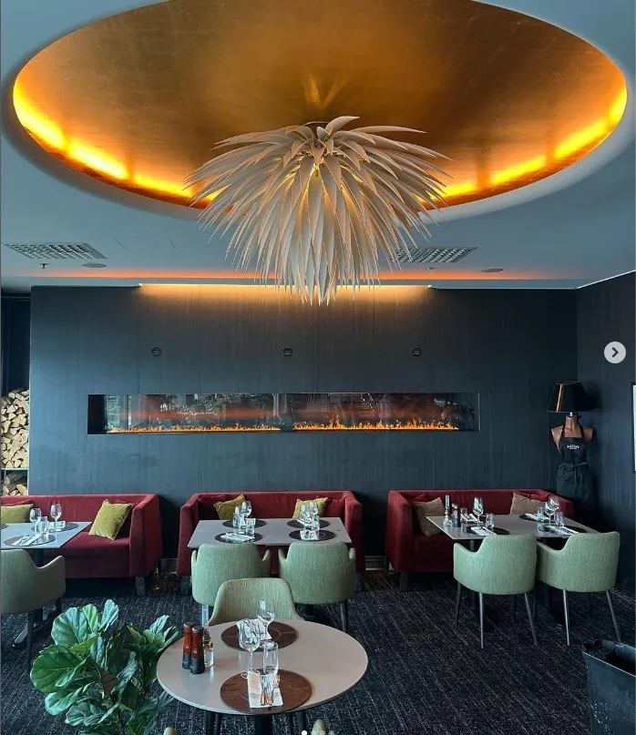 Living Room Wall Mounted 3D Electric Fireplace Interior Decorative Water Steam Fireplace Embedded Cabinet