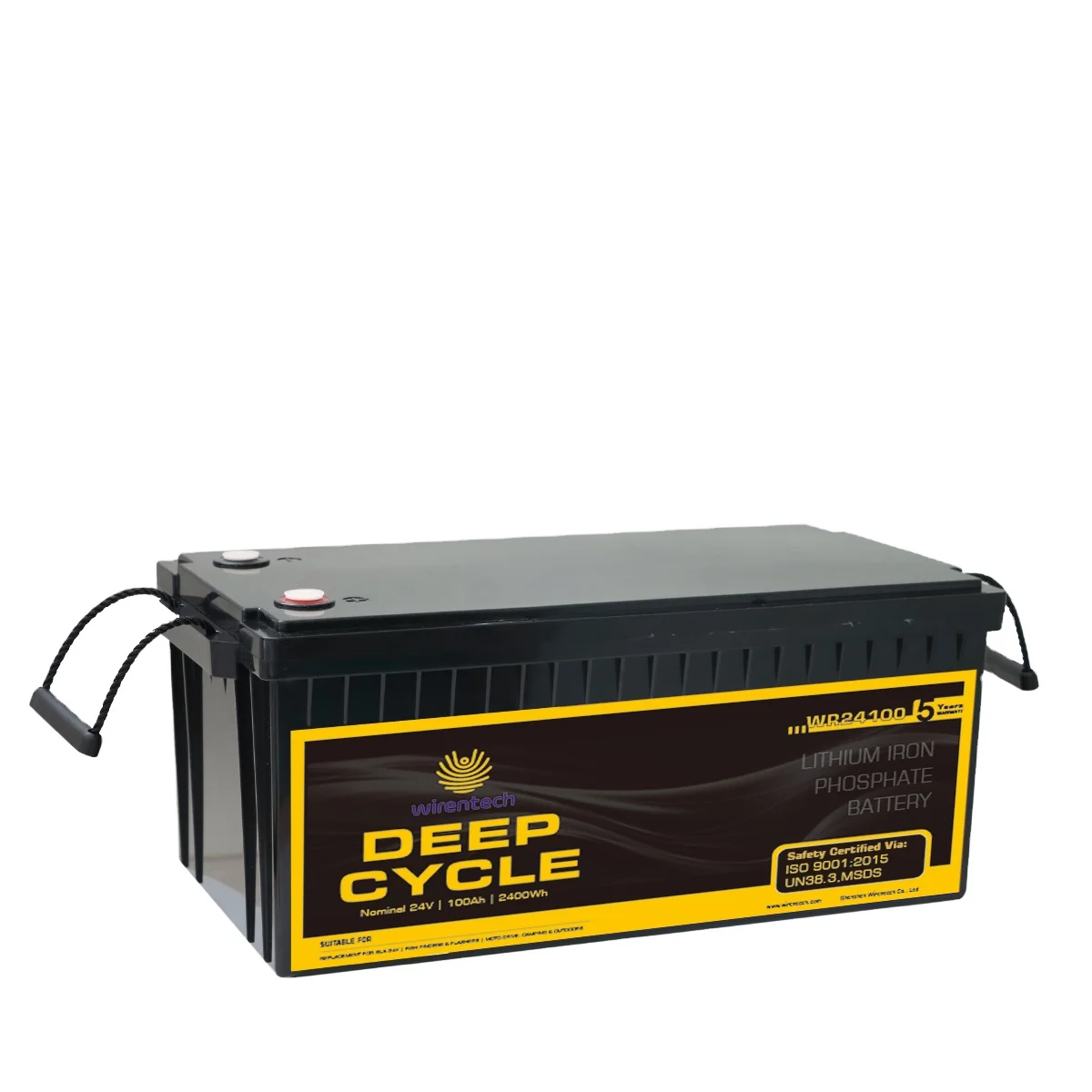 EU STOCK LiFePO4 Battery IP67 Waterproof 12V 100Ah 200Ah 300Ah 400Ah Lithium Battery Pack Dual Purpose for Marine Trolling Motor