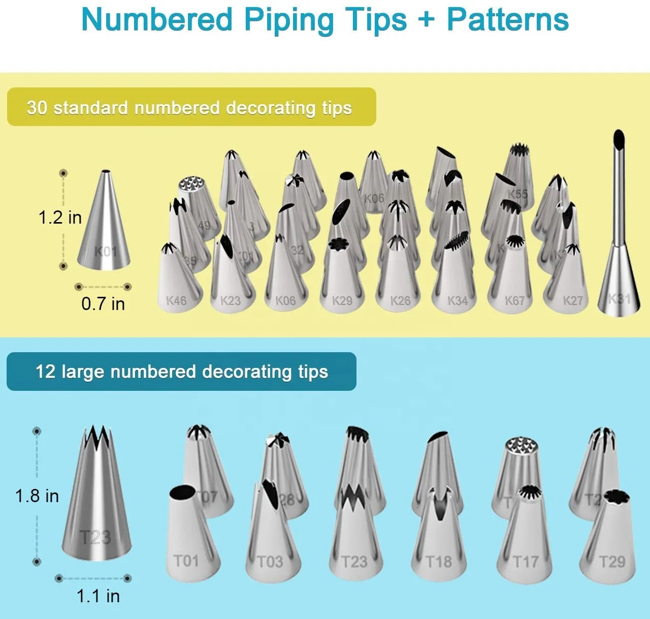 177 Pcs Cake Decorating tools set Aluminium Cake Turntable Numbered Nozzles cake decorating suppliest tools set