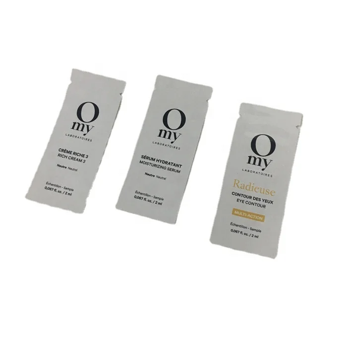 Матовый белый пакет из лавсановой фольги 2 мл 5 мл мягкий крем/родная мощность/гелевые Упаковочные пакеты образец Саше