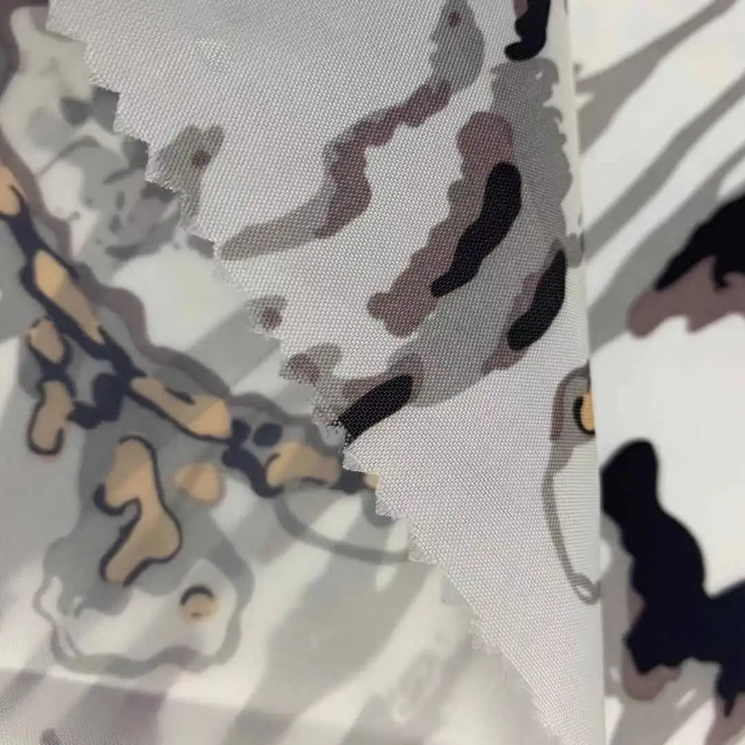 Wholesale 190T taffeta printed pvc coating polyester raincoat waterproof taffeta fabric