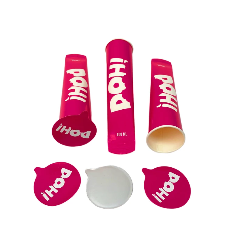 Recyclable custom logo printed ice cream tube callipo ice cream tube