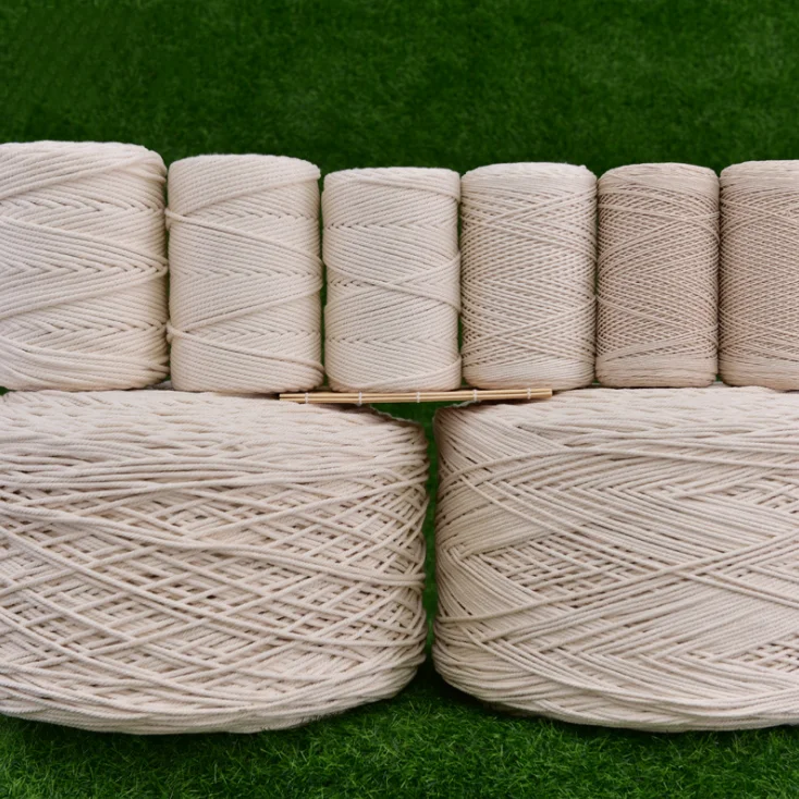 Twisted BYH White Braided 2mm 3mm 4mm 5mm 6mm 8mm 10mm Macrame Cheap Rope Cotton Cord
