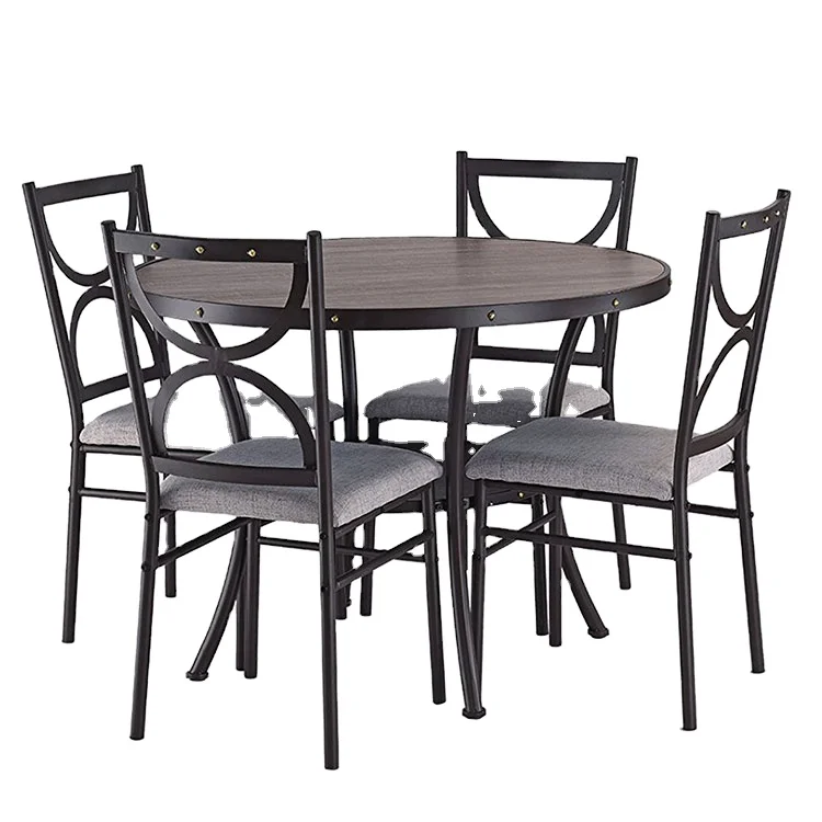 Dining Room Furniture Type Industrial Wood Metal Dining Table and Chair Set US $35 390 / Set (60740725319)
