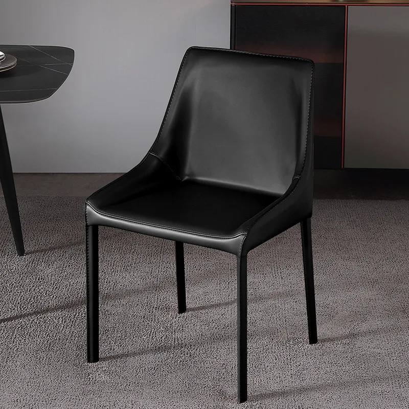 Modern minimalist home chairs cafes restaurant designers chairs book chairs saddle leather