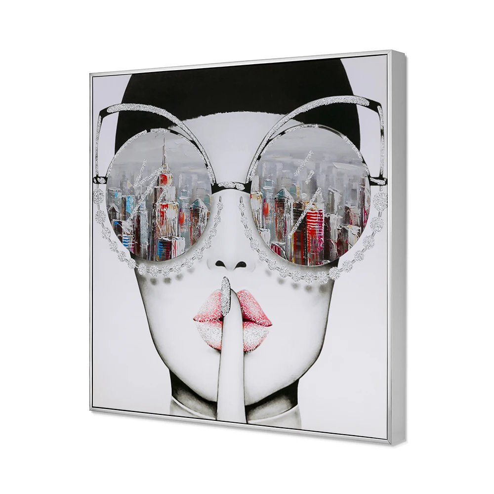 
Fashion wood float square stretched canvas art frame 