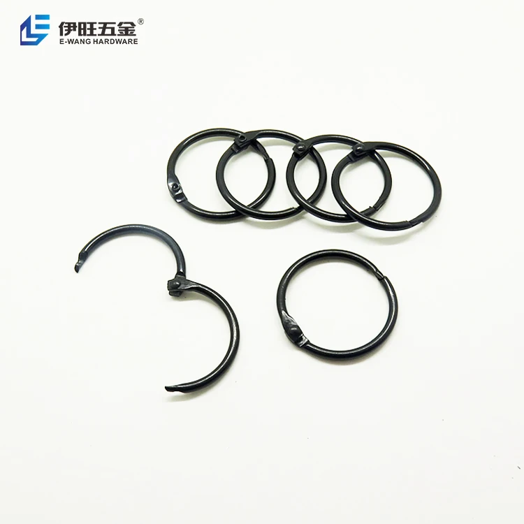 YIWANG Office Stationery Black Metal 1.2 Inch Loose Leaf Binding Ring For Notebook