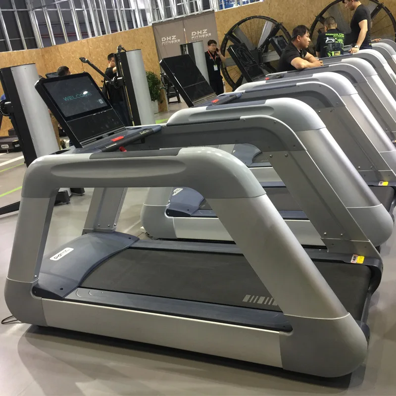 Светодиодный экран, многооконная легкая установка, автоматическая система смазывания, хорошая сила вождения, беговая дорожка с двигателем переменного тока