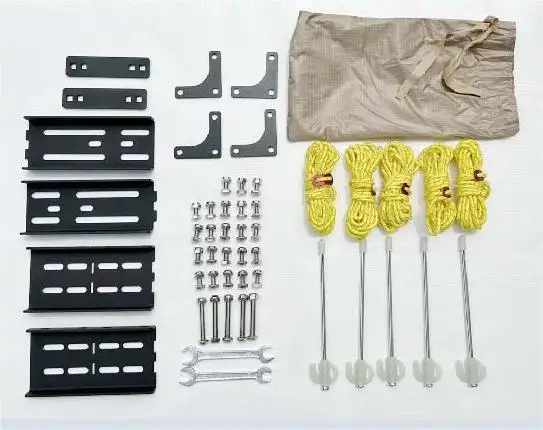 Yescampro new design retractable roof top tent car side mount 270 degree car side awning with led light