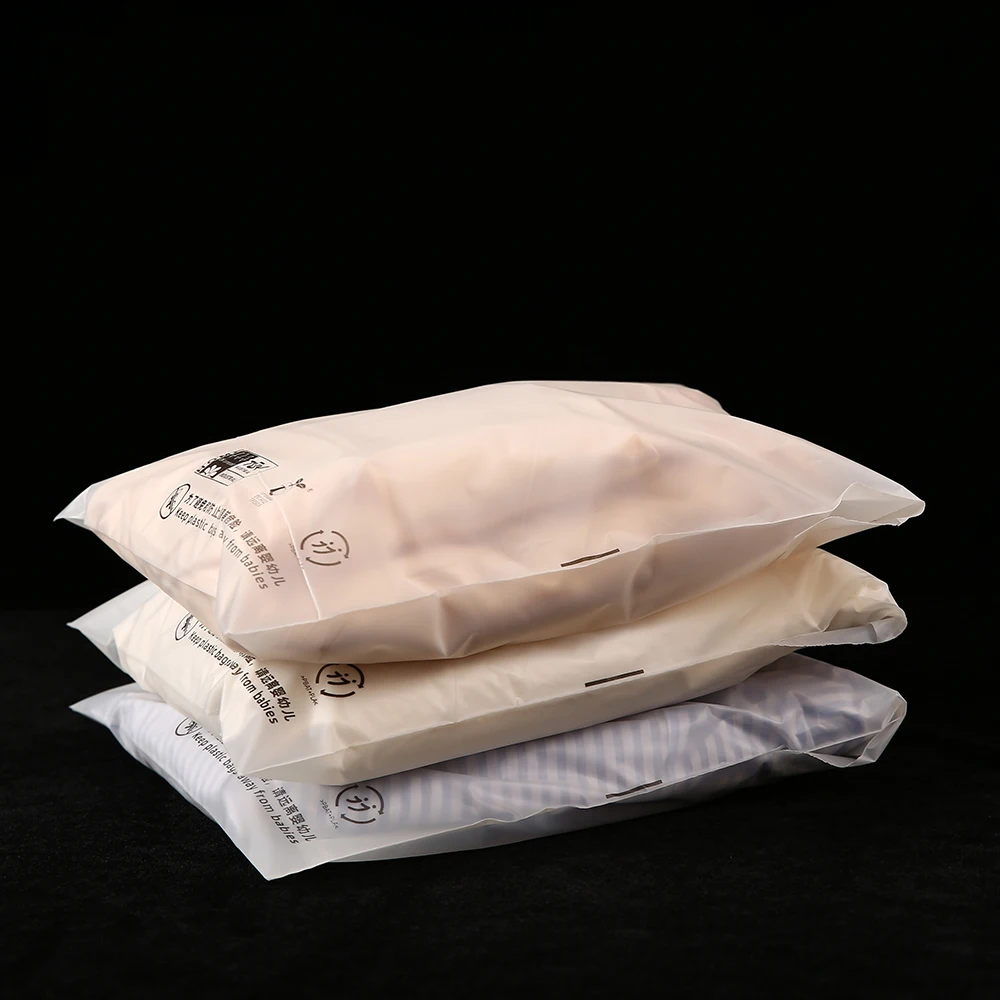 Manufacturer Custom Frost 100% Compostable Waterproof Self-Adhesive Bags Clothing Packaging
