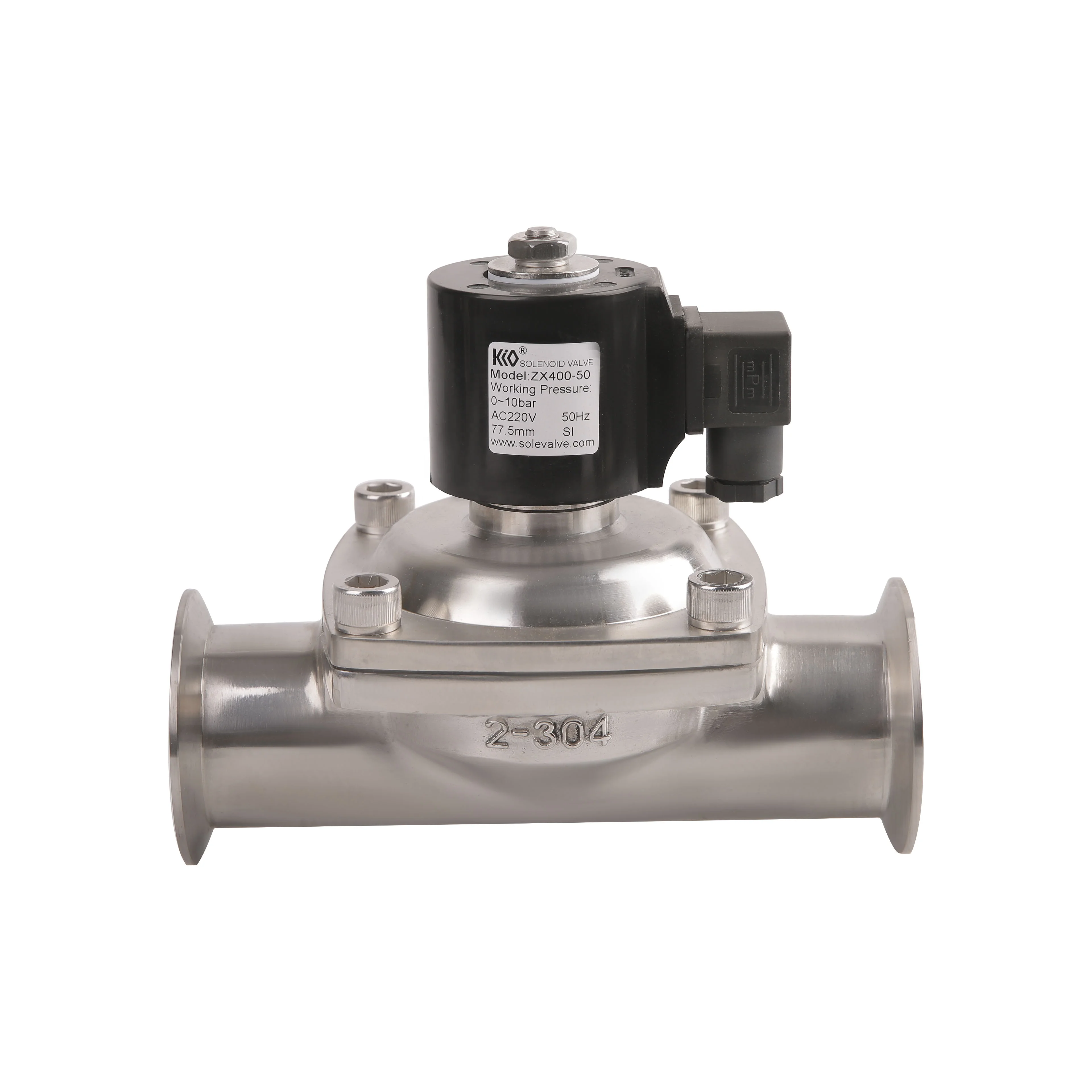 KIO solenoid valve normally open sanitary food grade clamp type SS304 solenoid valve