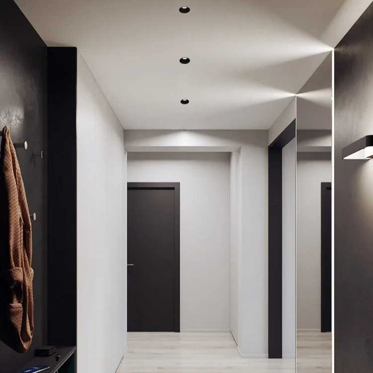 White Black Anti-Glare spot lights ceiling LED Down light Square 12W 15W Trimless Recessed Down Light For Hotel Downlights