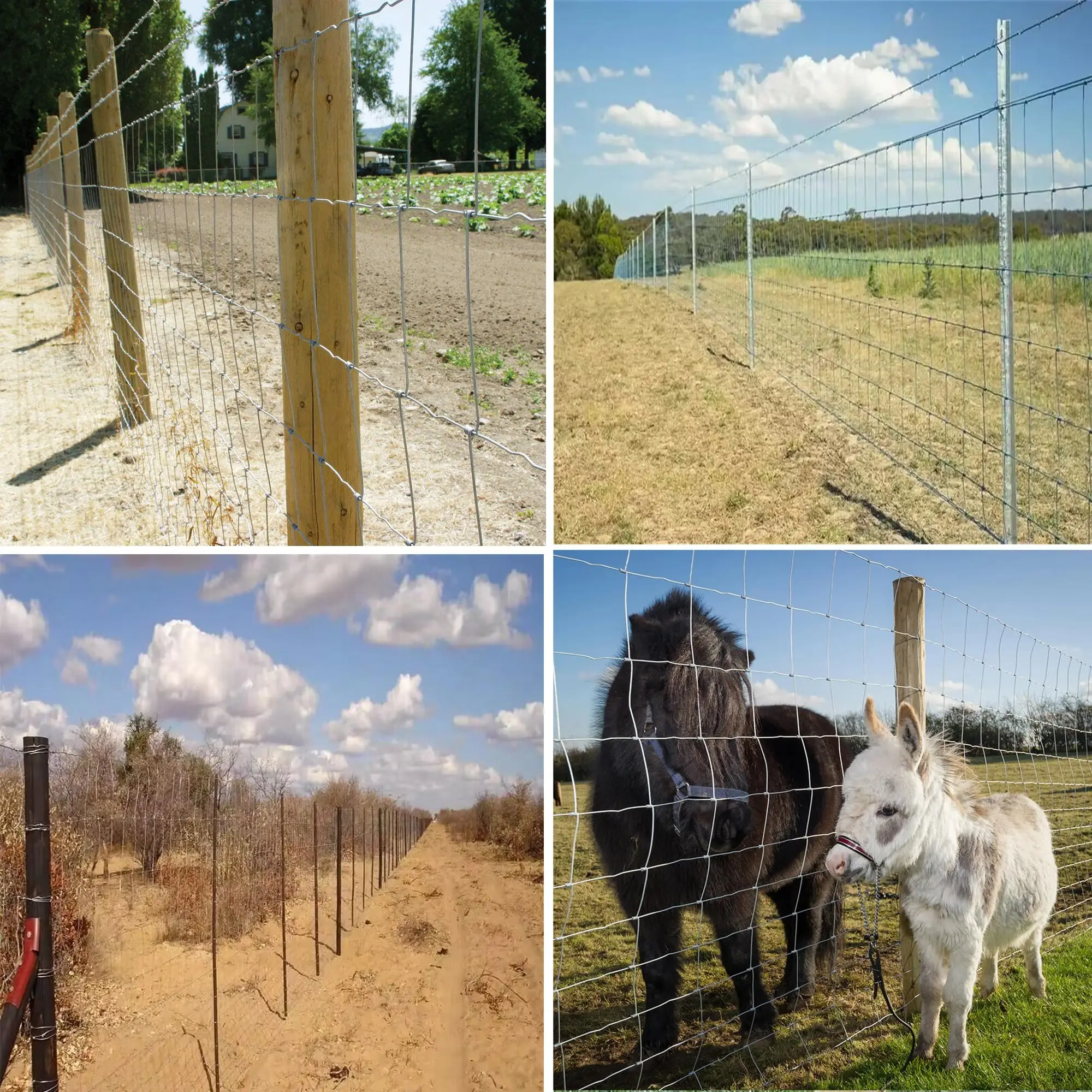 Gauge Galvanized Wire Fence for Cattle Deer Hog Goat Horse Farm 1/4 Mile