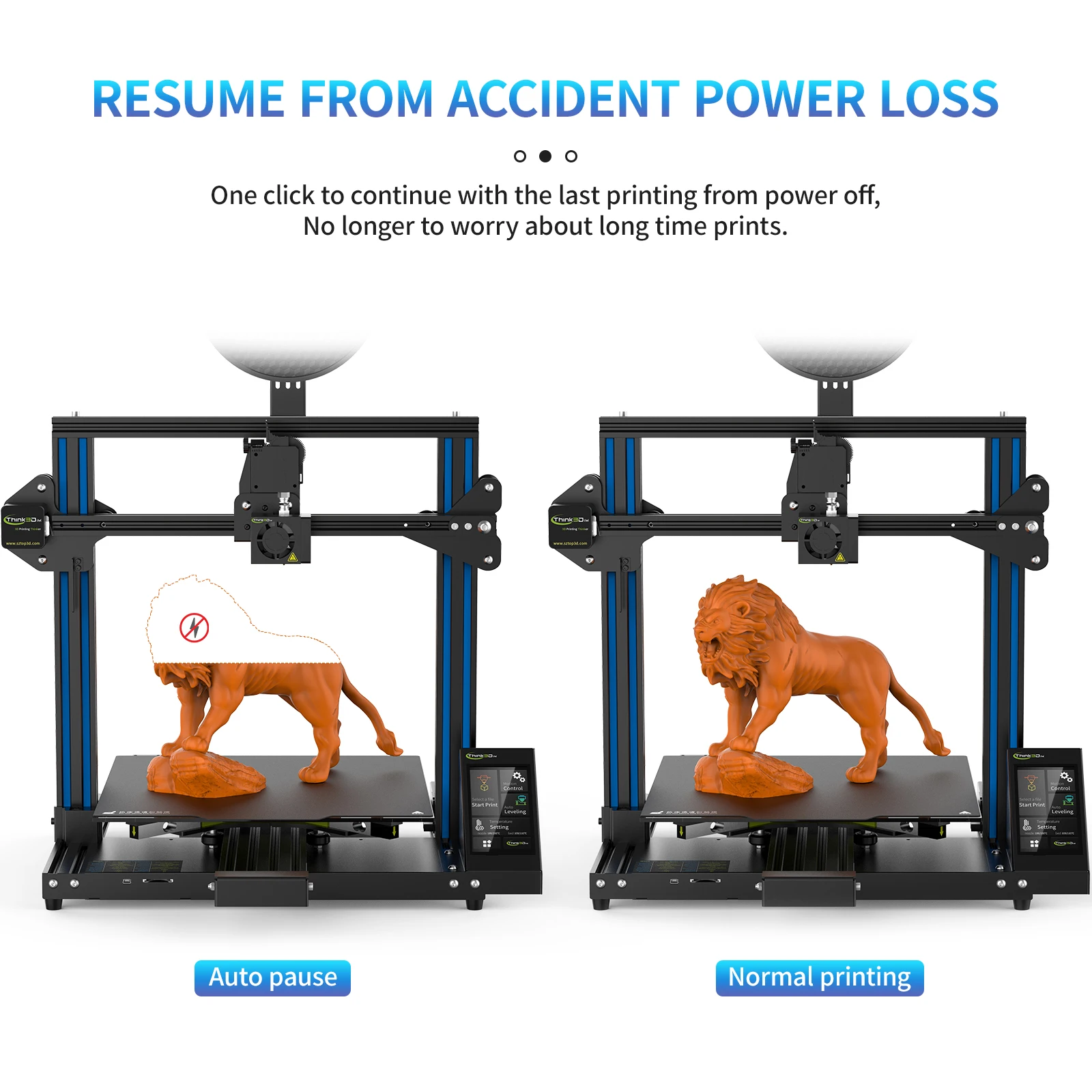 
Wholesale Think3Dim T22 Max Pro New Leveling Free Excellent 3D printer newest 3d printer T22 MAX Pro Touch auto leveling 