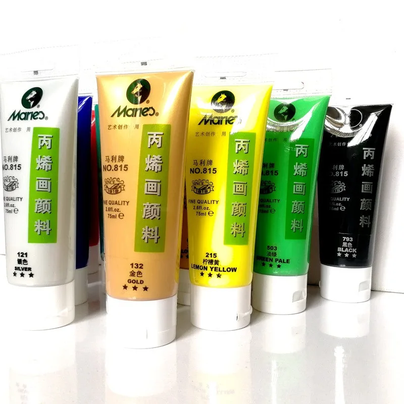 Maries 75ml Non-toxic Acrylic Colours Professional Acrylic Paint Fine Art Art Crafts and DIY Tube for Wholesale
