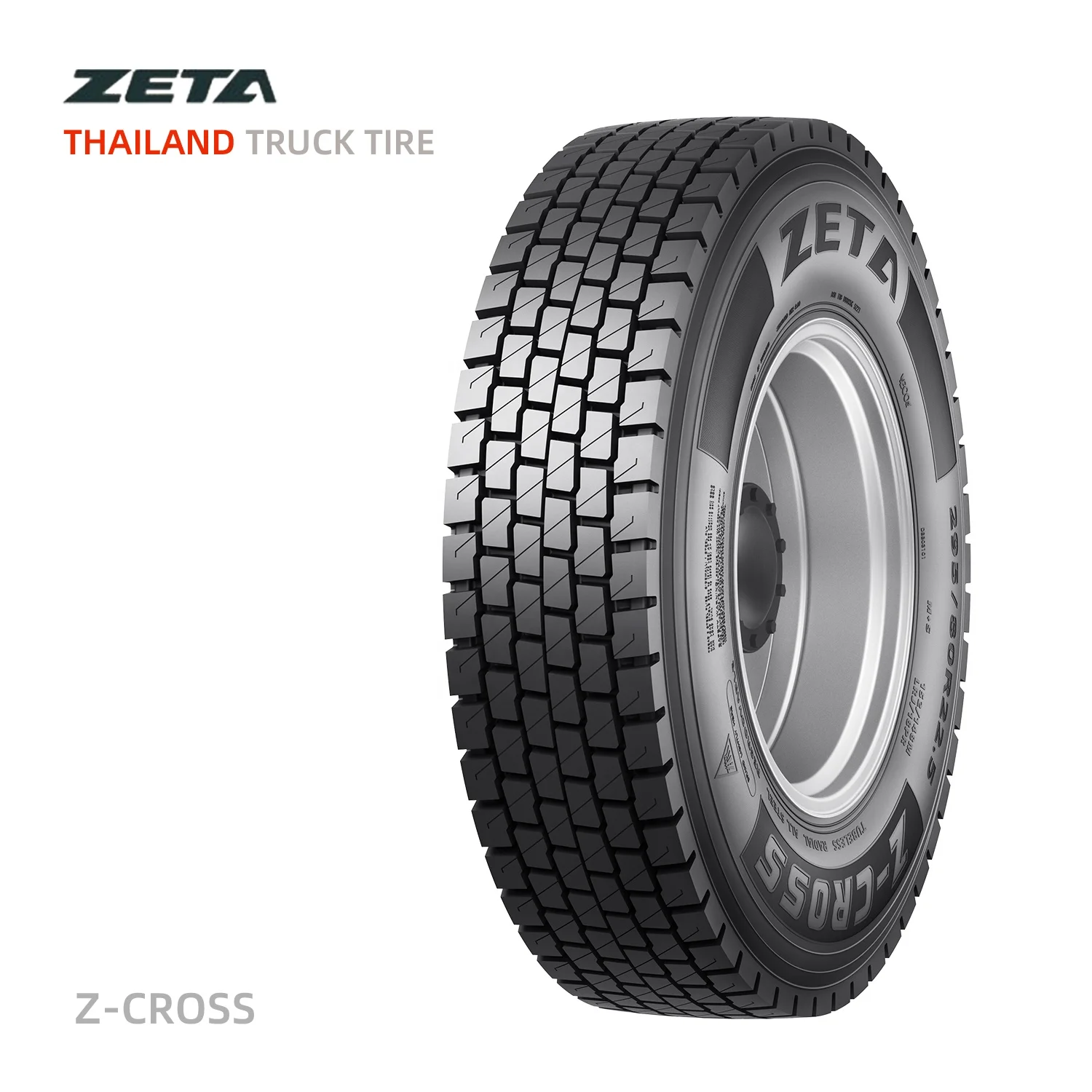 Thailand Truck Tyres 295 80R22.5 315 70 r22.5 315 80 r22.5 ECE DOT GCC SASO Approved Z-CROSS 7 years quality 250000 km mileage