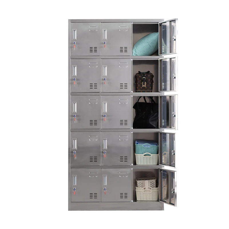 Competitive Price15 door stainless steel locker  metal locker With Keys