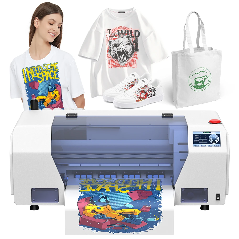 XP600 DTF High Quality T shirt printer printing machine 13inch A3 DTF transfer on film for small business