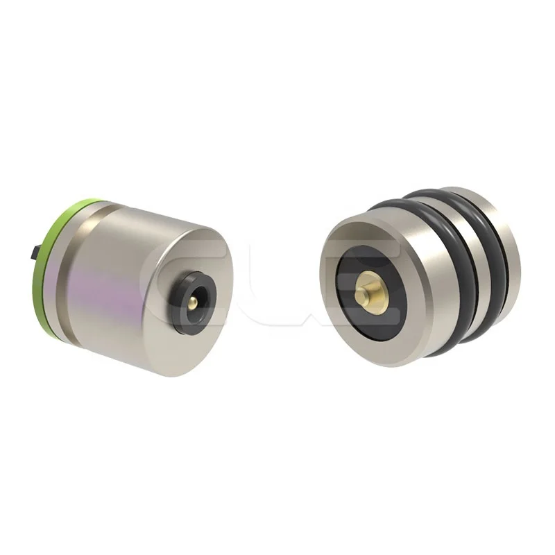 Customized right angle round pogo pin connector magnetic