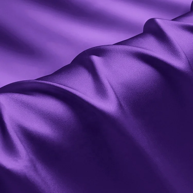 Light gold color 100% mulberry silk fabric factory direct sale price 16mm charmeuse satin for high quality sleepwear