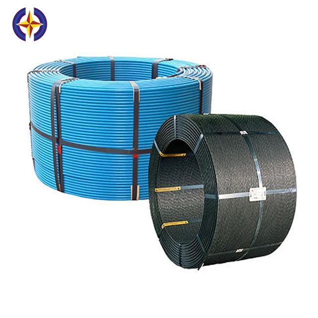 15.24mm Blue Color PE Coated Unbonded PC Strand For Construction