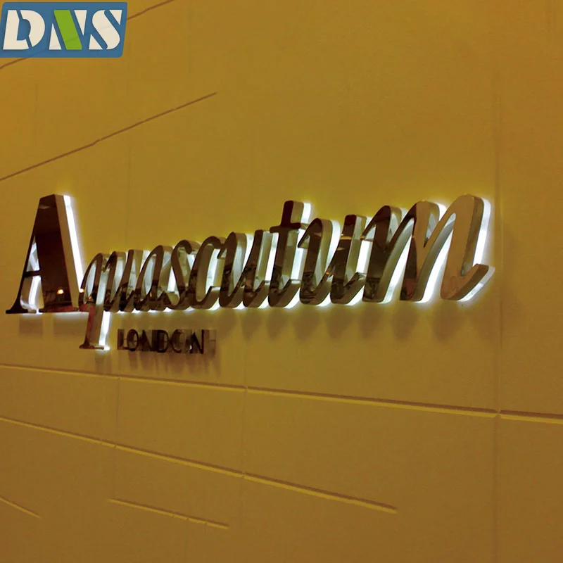 Denison jewelry custom wall 3d logo business store signs indoor acrylic frame backlit led light box sign