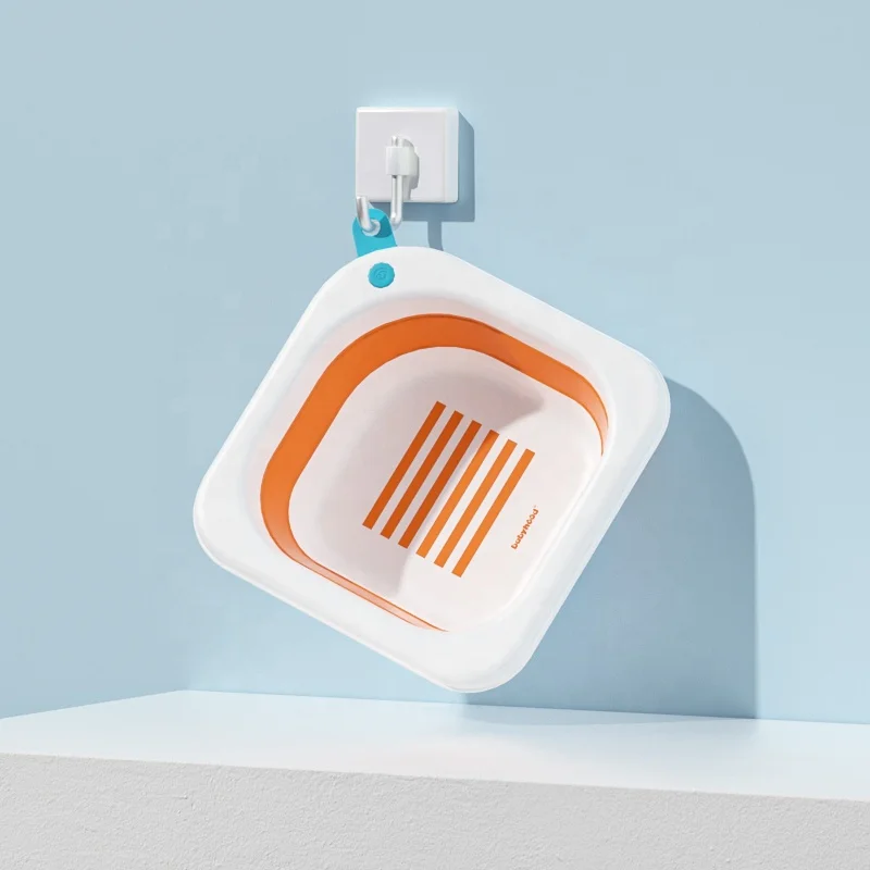 factory supply ready-made or custom-made small mini size Portable baby children plastic wash basin Collapsible washbowl