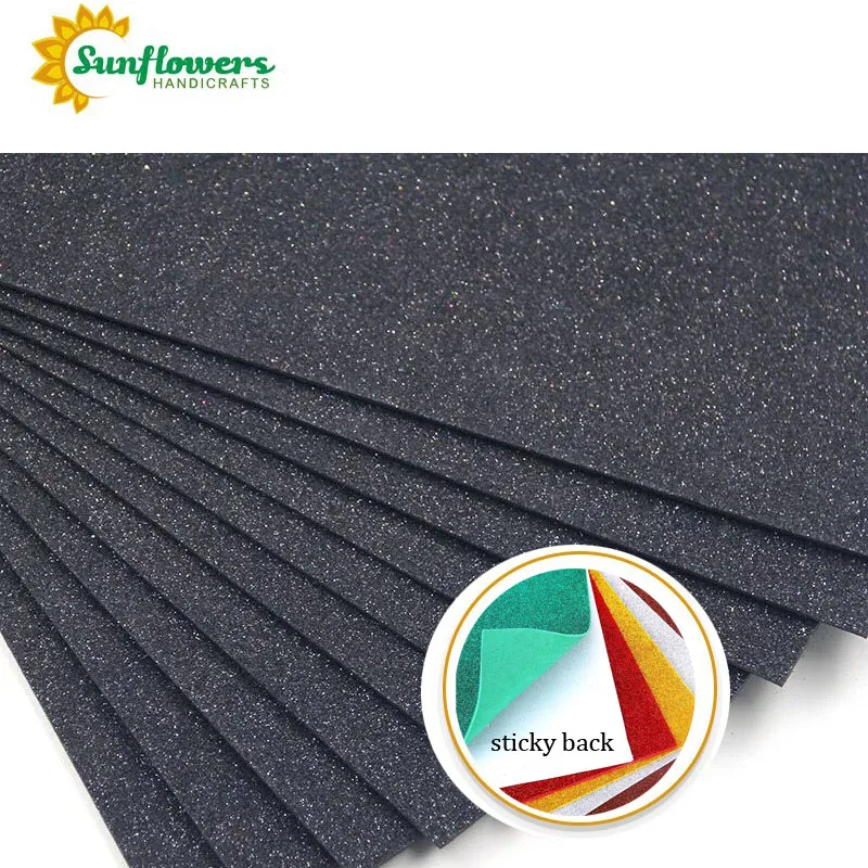 2mm Cheap Purple Glitter EVA Thin Foam Sheets 20*30cm