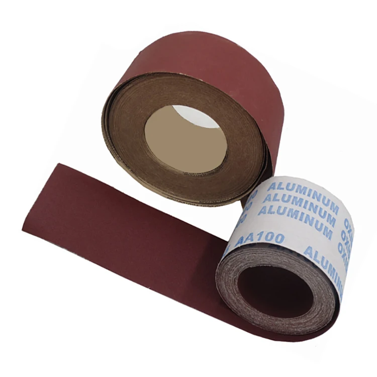Red Aluminum Oxide Soft Cloth Base Abrasive Sanding Belts for Grinding Wood Metal Hardware Tools