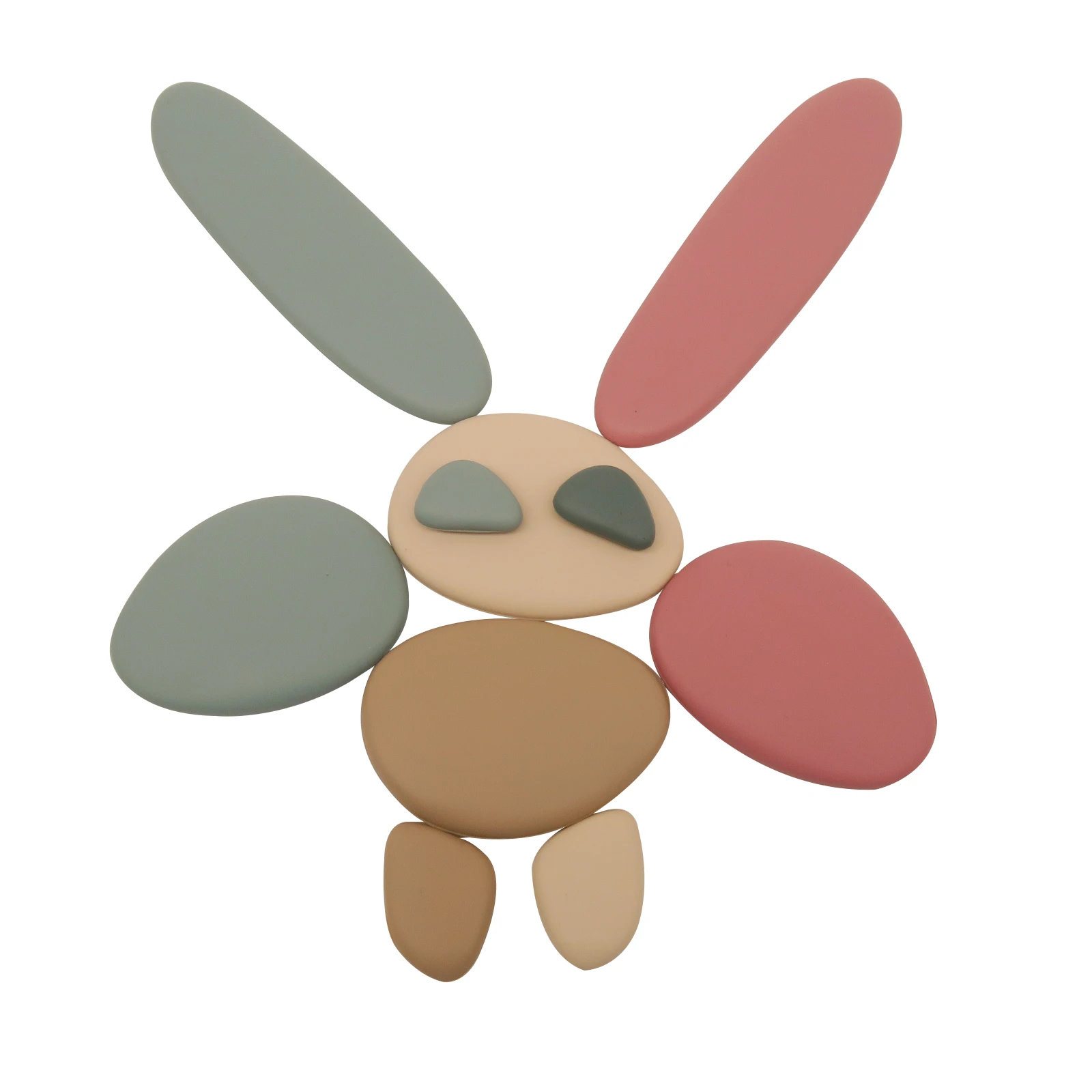 36pcs Silicone Stone Stacking Toys Re-regular Round Building Block Pebbles Legos Baby Toys Educational Toys For Kids