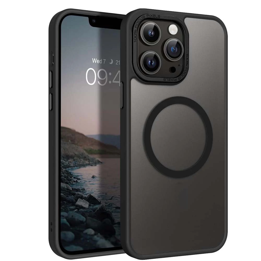 High Quality Magnetic Charging Hard PC Matte Mobile Phone Case For iPhone 15 Pro Max 14 13 12 11 Phone Cover