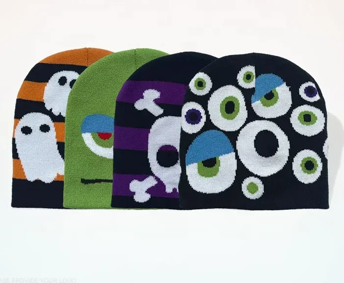 Fashion knit thermal hat beanie hats custom logo Beanie mens beanie Winter skull knit cap with folded cuffs