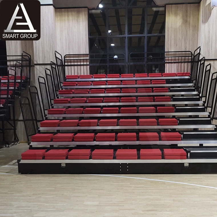 Customized Telescopic Grandstand Stadium Fixed Bleachers Plastic Seating Telescopic Bleacher