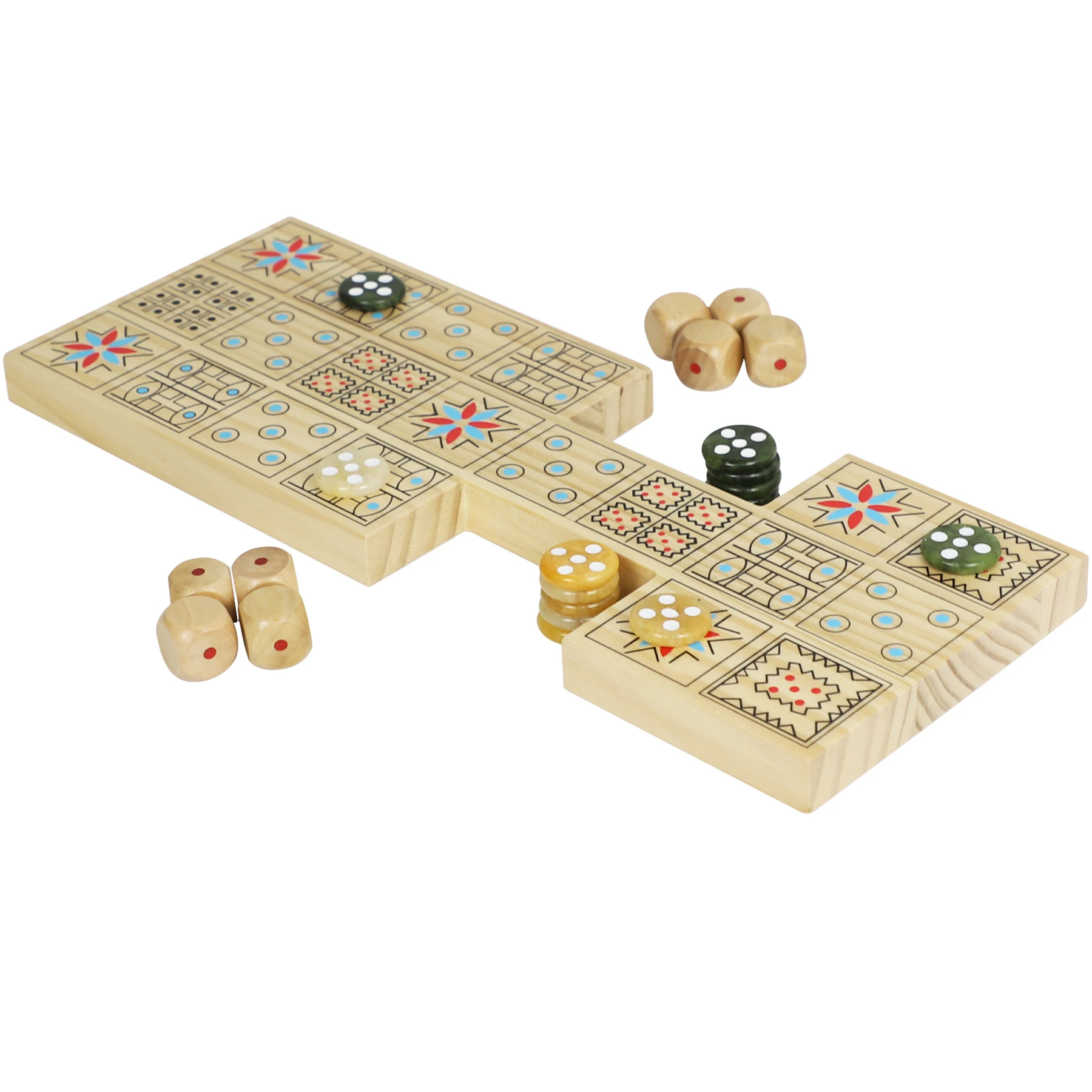 Ur Board Game Ancient Royal Game for Adults Tabletop Game Unique 2 Player Wooden